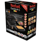 Tefal OptiGrill+ Snacking & Baking GC7148, Kontaktgrill schwarz, 2.000 Watt, mit Backschale