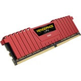 Corsair DIMM 8 GB DDR4-2400  , Arbeitsspeicher rot, CMK8GX4M1A2400C16R, Vengeance LPX, INTEL XMP