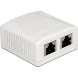 DeLOCK RJ-45 Anschlussdose 2 Port Cat.6a LSA weiß