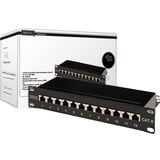 Digitus Patchpanel DN-91612S schwarz, 254 mm (10"), Cat.6