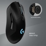 Logitech G703 LIGHTSPEED, Gaming-Maus schwarz, mit HERO 25K-Sensor