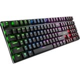 Sharkoon PureWriter RGB, Gaming-Tastatur schwarz, FR-Layout, Kailh Choc Low Profile Red