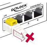 DeLOCK Patchkabel RJ45 Secure Cat.6a S/STP weiß, 0,5 Meter, verriegelbar, LSOH Halogenfrei