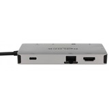 DeLOCK USB-C Dockingsstation 4K, Dockingstation silber, HDMI, VGA, USB-A, RJ-45