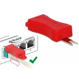 DeLOCK Werkzeug für RJ-45 Secure Clip, Werkzeug-Set rot, 4 Stück