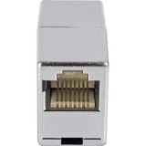 Digitus RJ-45 Modularkupplung silber, 2x RJ-45 Buchse, doppelt geschirmt