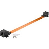 goobay Fensterdurchführung Ultra-Slim, RJ45, Kabel schwarz/kupfer, 50cm