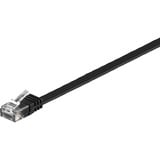 goobay Patchkabel RJ45 Stecker > RJ45 Stecker CAT.6 U/UTP schwarz, 50cm, Flachkabel