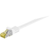 goobay Patchkabel RJ-45 SFTP, mit Cat 7 Rohkabel weiß, 7,5 Meter, 500 MHz