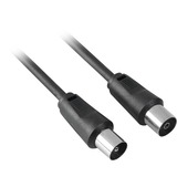 goobay RF-Stecker auf RF-Buchse, Kabel schwarz, 1,5 Meter