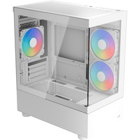 Aerocool Viewport Mini V2 ARGB, Tower-Gehäuse weiß, Tempered Glass x 2