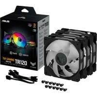 ASUS TUF GAMING TR120 ARGB, Gehäuselüfter schwarz/transparent, 3er Pack, 120 mm