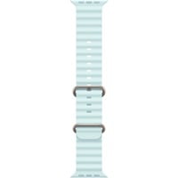 Apple 49 mm Ocean Armband, Uhrenarmband hellblau/titan