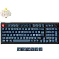 Keychron V5 Max, Gaming-Tastatur schwarz/blaugrau, DE-Layout, Gateron Jupiter Banana, Hot-Swap, RGB