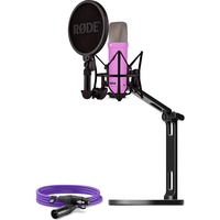 Rode Microphones NT1 Signature +XLR-Kabel+Desktop Studio Arm , Mikrofon lila, Bundle