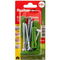 fischer Dübel SX Plus Green 10x50 S K grün, 5 Stück, mit Schraube