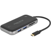 DeLOCK USB-C Docking Station FHD HDMI+VGA, Dockingstation HDMI, VGA, USB-A, USB-C, 3,5mm, SD/MicroSD