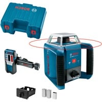 Bosch Rotationslaser GRL 400 H Professional blau/schwarz, rote Laserlinie, mit Laser-Empfänger LR 1, im Koffer