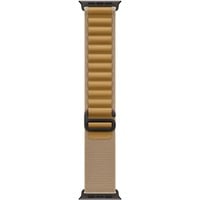 Apple 49 mm Alpine Loop, Uhrenarmband beige/schwarz, Größe S