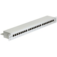 DeLOCK 19" Patchpanel 24 Port Cat.6 grau, 1 HE