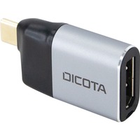 DICOTA Mini Adapter D32046, USB-C > DisplayPort silber, PD 100 Watt