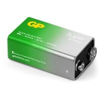 GP Batteries GP Super Alkaline 9V Blockbatterie Longlife, 6LR61, 9Volt 1 Stück, mit neuer G-Tech Technologie