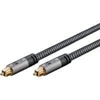 goobay Plus Toslink-Kabel schwarz/silber, 1 Meter