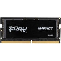 Kingston FURY SO-DIMM 16 GB DDR5-4800  , Arbeitsspeicher schwarz, KF548S38IB-16, Impact, INTEL XMP