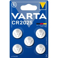 VARTA LITHIUM Coin CR2025, Batterie 5 Stück, CR2025