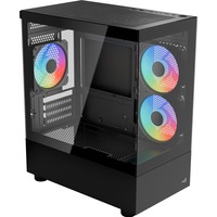 Aerocool Viewport Mini V2 ARGB, Tower-Gehäuse schwarz, Tempered Glass x 2