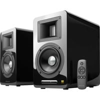 Edifier  AIRPULSE A100, Lautsprecher schwarz (glänzend), Hi-Res-Audio, Bluetooth, Bändchenhochtöner, Paar