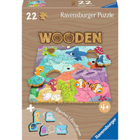 Ravensburger Wooden Puzzles Kids - Farbenspiel der Meere 22 Teile