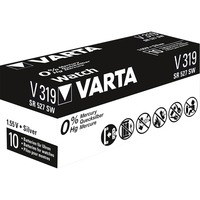 VARTA Silberoxid-Knopfzelle 319, Batterie silber, 10 Stück