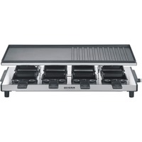 Severin Raclette RG 2375, mit Wende-Grillplatte schwarz/edelstahl, 1.700 Watt