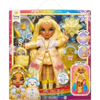 MGA Entertainment Rainbow High Winter Wonderland Doll - Sunny (Yellow), Puppe 