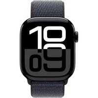 Apple Watch Series 10, Smartwatch schwarz (glänzend), Aluminium, 42 mm, Sport Loop Tinte