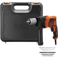 BLACK+DECKER Schlagbohrmaschine BEH850K orange/schwarz, Koffer, 850 Watt