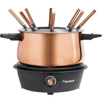 Bestron Fondue Set AFD850CO kupfer/schwarz, 1.500 Watt, Topf 1,5 Liter